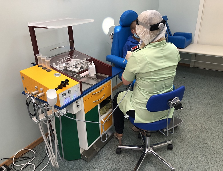 Современным оборудованием оснащены кабинеты офтальмолога и лора в поликлинике